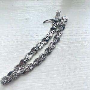 Natural diamonds tennis bracelet silver 7.5 in